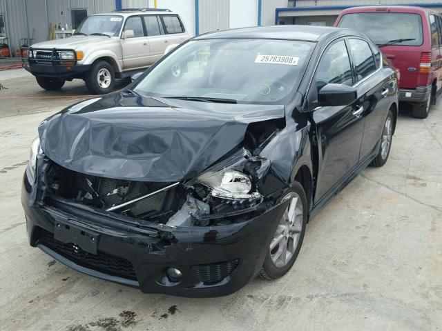 3N1AB7AP7EY267509 - 2014 NISSAN SENTRA S BLACK photo 2