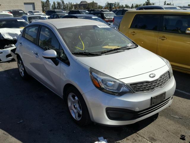 KNADM4A39E6410545 - 2014 KIA RIO LX SILVER photo 1