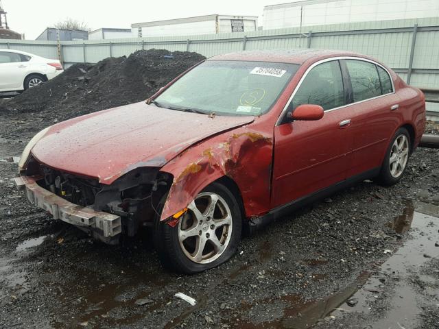 JNKCV51E83M017100 - 2003 INFINITI G35 RED photo 2