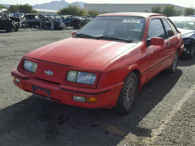 WF1BT80W2KM610859 - 1989 MERKUR XR4TI RED photo 2