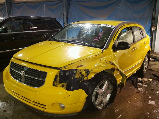 1B3HE78K77D556331 - 2007 DODGE CALIBER R/ YELLOW photo 2