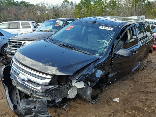 2FMDK3GC5DBE16364 - 2013 FORD EDGE SE BLACK photo 2