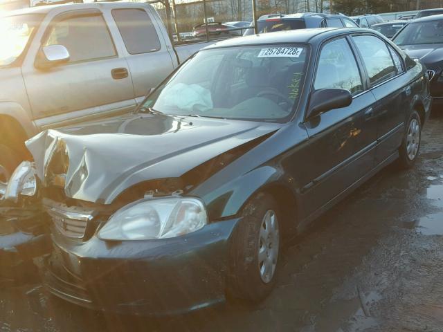 2HGEJ6611XH530135 - 1999 HONDA CIVIC BASE GREEN photo 2