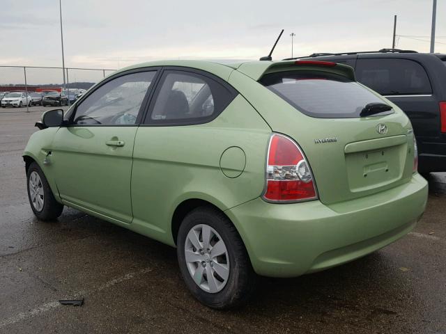 KMHCM3AC8BU188642 - 2011 HYUNDAI ACCENT GL GREEN photo 3