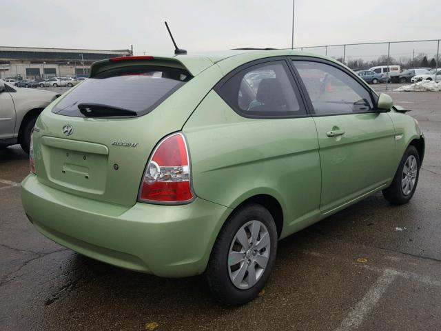 KMHCM3AC8BU188642 - 2011 HYUNDAI ACCENT GL GREEN photo 4