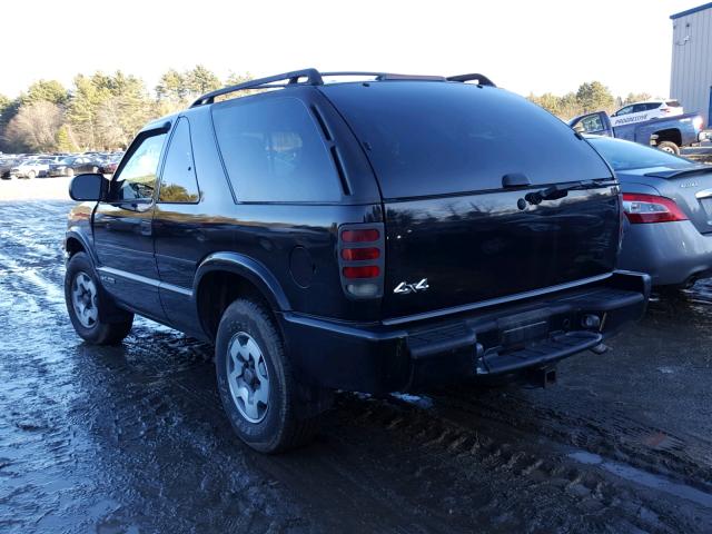 1GNCT18X95K100659 - 2005 CHEVROLET BLAZER BLACK photo 3