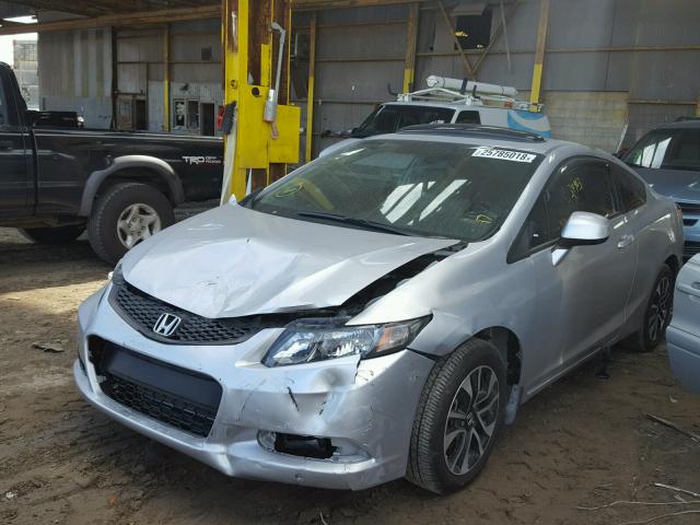 2HGFG3B00DH530136 - 2013 HONDA CIVIC EXL SILVER photo 2