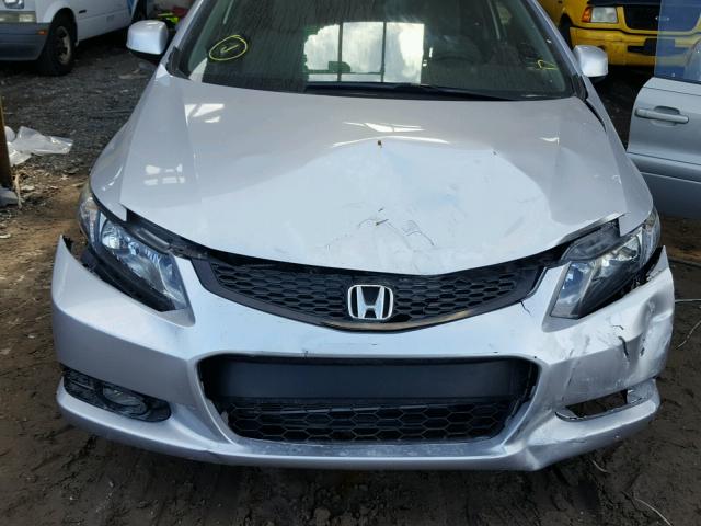 2HGFG3B00DH530136 - 2013 HONDA CIVIC EXL SILVER photo 7