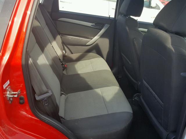 KL1TD6DE1AB053782 - 2010 CHEVROLET AVEO LS RED photo 6