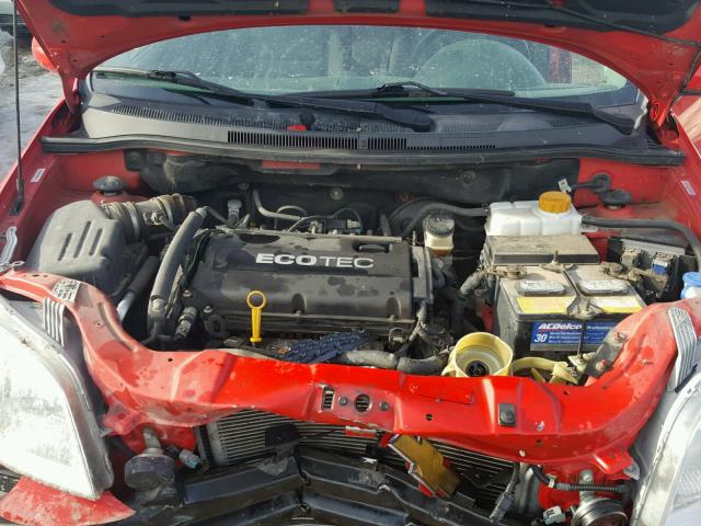 KL1TD6DE1AB053782 - 2010 CHEVROLET AVEO LS RED photo 7