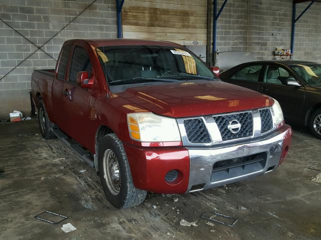 1N6AA06A74N516086 - 2004 NISSAN TITAN XE BURGUNDY photo 1