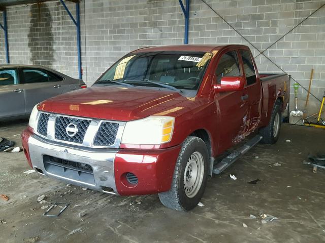 1N6AA06A74N516086 - 2004 NISSAN TITAN XE BURGUNDY photo 2