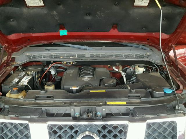 1N6AA06A74N516086 - 2004 NISSAN TITAN XE BURGUNDY photo 7