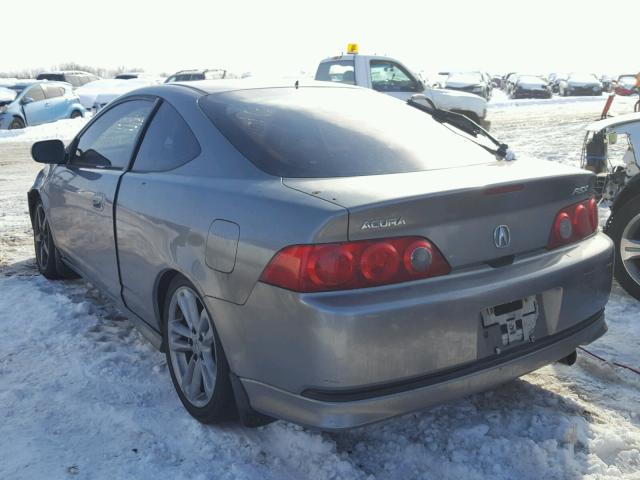 JH4DC54826S009414 - 2006 ACURA RSX GRAY photo 3