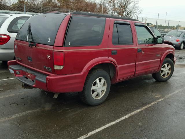 1GHDT13W3X2717435 - 1999 OLDSMOBILE BRAVADA RED photo 4