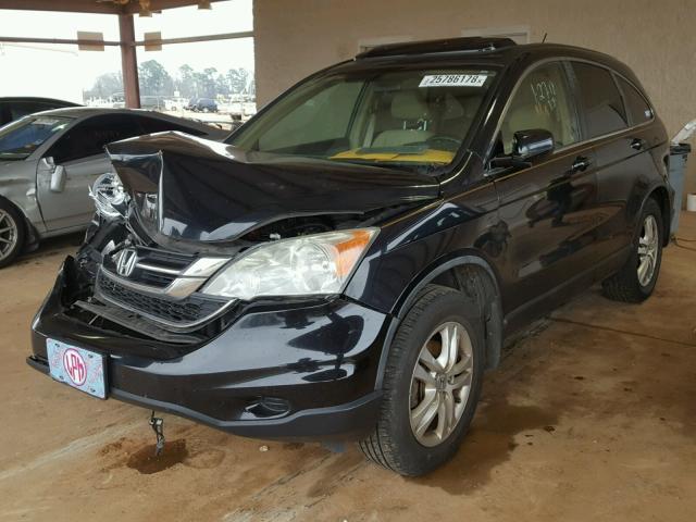 5J6RE3H73BL016250 - 2011 HONDA CR-V EXL BLACK photo 2