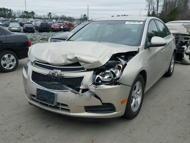 1G1PK5SB8E7373377 - 2014 CHEVROLET CRUZE LT TAN photo 2