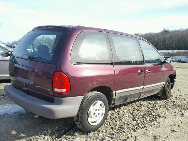 2B4GP45R5XR337558 - 1999 DODGE CARAVAN SE PURPLE photo 4