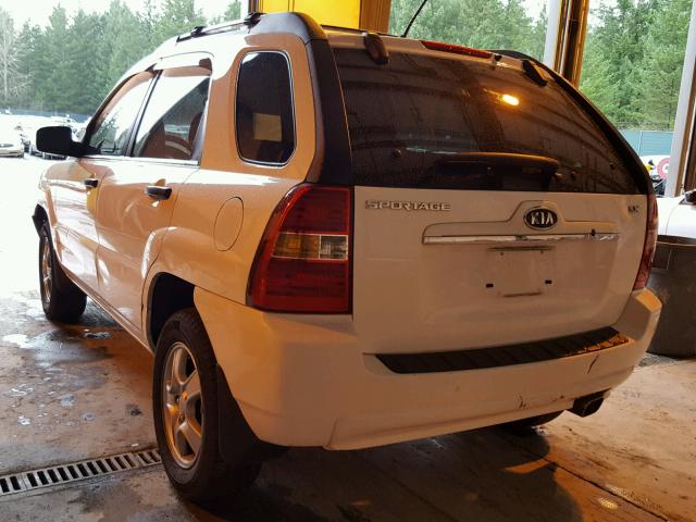 KNDJF724487493616 - 2008 KIA SPORTAGE L WHITE photo 3