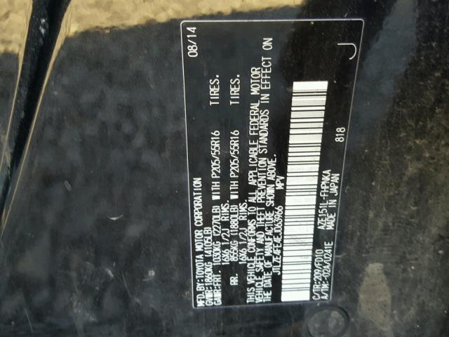 JTLZE4FE4EJ063966 - 2014 TOYOTA SCION XB 黑色 照片 10