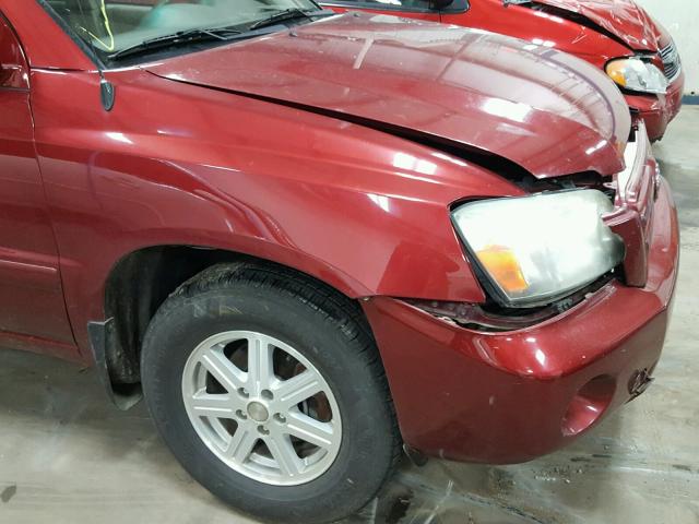 JTEDD21A740081685 - 2004 TOYOTA HIGHLANDER MAROON photo 9