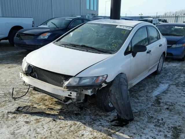 2HGFA1F48AH004867 - 2010 HONDA CIVIC DX-G WHITE photo 2