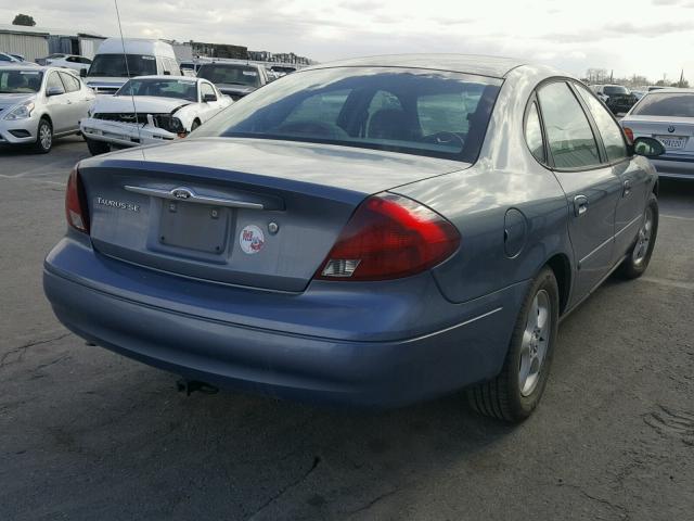 1FAFP55S1YA188133 - 2000 FORD TAURUS SES BLUE photo 4