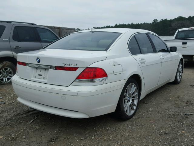 WBAGL63452DP53443 - 2002 BMW 745 I WHITE photo 4