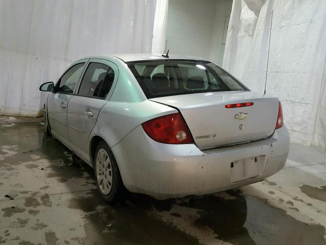 1G1AT58H897127580 - 2009 CHEVROLET COBALT LT SILVER photo 3