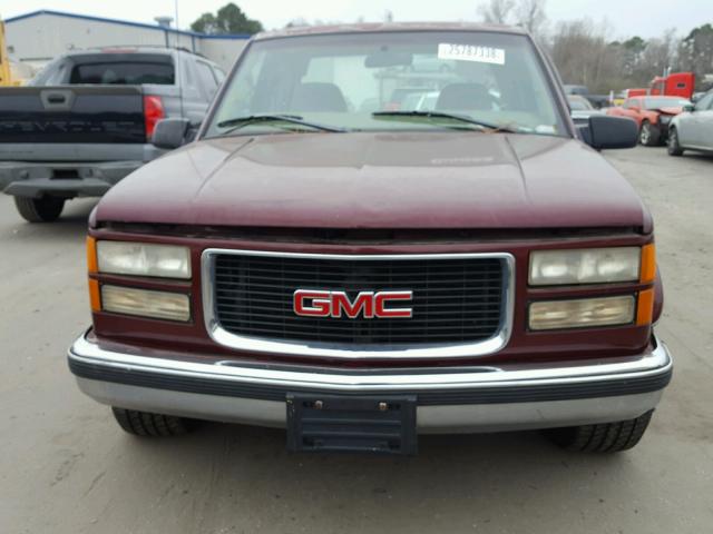 2GTEC19RXW1502161 - 1998 GMC SIERRA C15 BURGUNDY photo 9