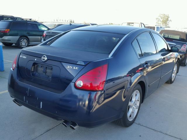 1N4BA41E15C811163 - 2005 NISSAN MAXIMA SE BLUE photo 4