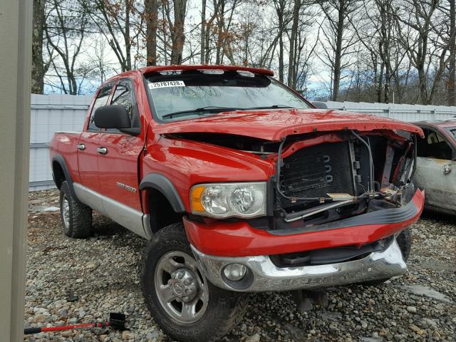 3D7KU28D03G848367 - 2003 DODGE RAM 2500 S RED photo 1