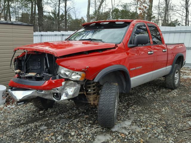 3D7KU28D03G848367 - 2003 DODGE RAM 2500 S RED photo 2