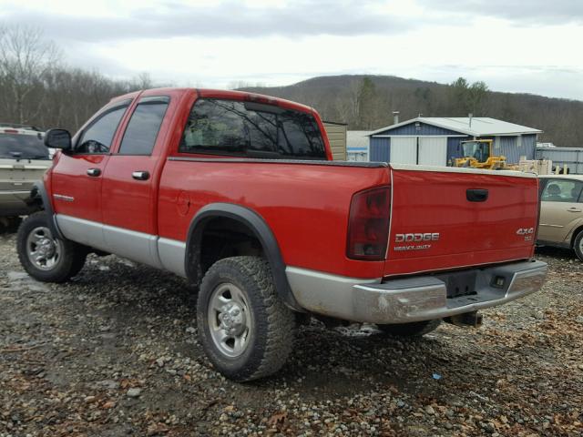 3D7KU28D03G848367 - 2003 DODGE RAM 2500 S RED photo 3