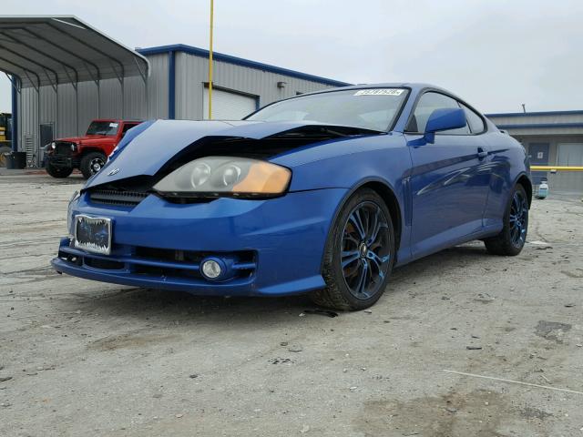 KMHHN65F44U108913 - 2004 HYUNDAI TIBURON GT BLUE photo 2