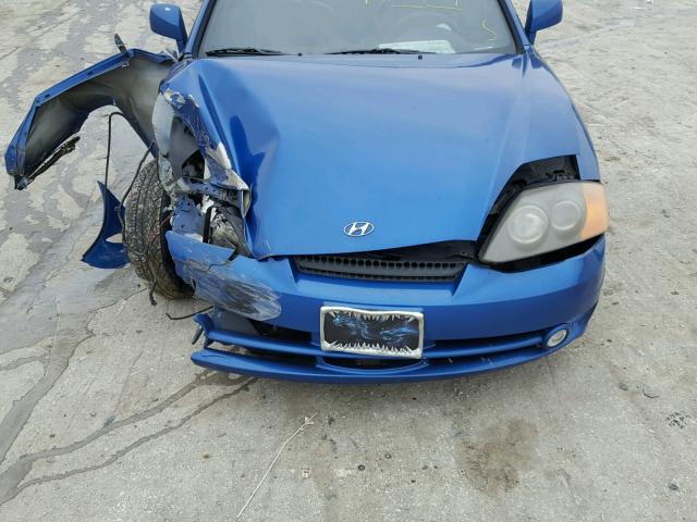 KMHHN65F44U108913 - 2004 HYUNDAI TIBURON GT BLUE photo 7