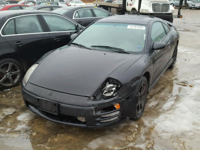 4A3AC84L5YE133444 - 2000 MITSUBISHI ECLIPSE GT BLACK photo 2