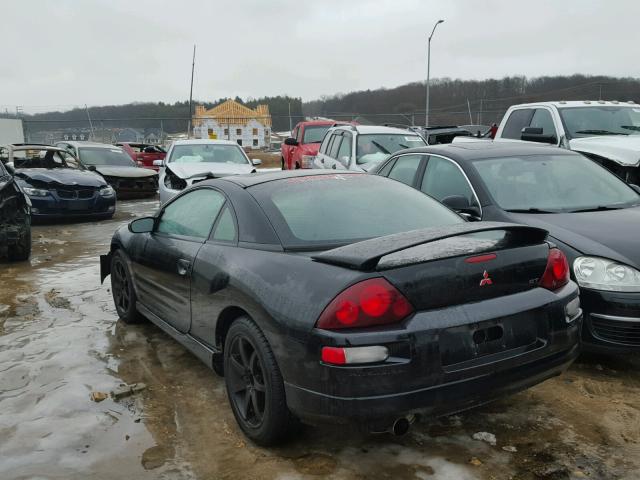 4A3AC84L5YE133444 - 2000 MITSUBISHI ECLIPSE GT BLACK photo 3