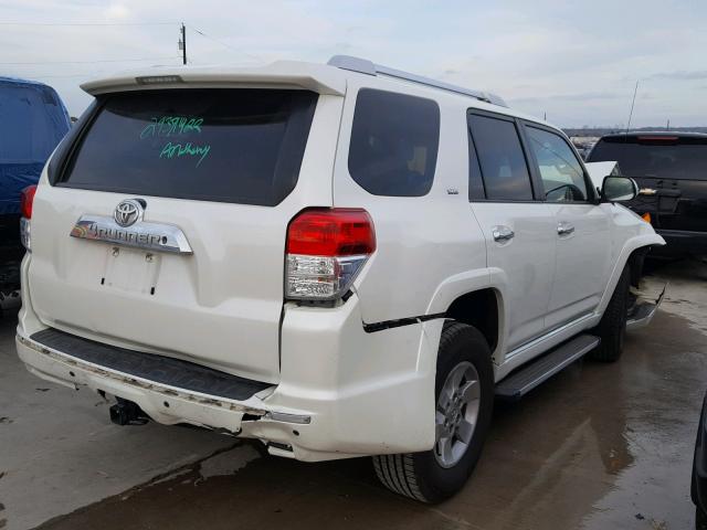 JTEBU5JR1A5019468 - 2010 TOYOTA 4RUNNER SR WHITE photo 4