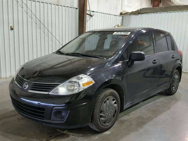 3N1BC13E88L375441 - 2008 NISSAN VERSA S BLACK photo 2