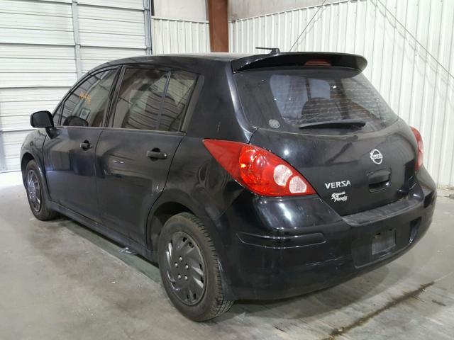 3N1BC13E88L375441 - 2008 NISSAN VERSA S BLACK photo 3