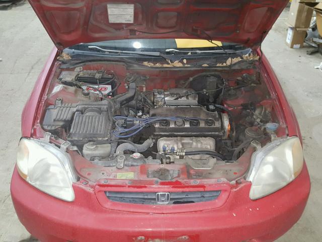 1HGEJ824XTL011562 - 1996 HONDA CIVIC EX წითელი ფოტო 7