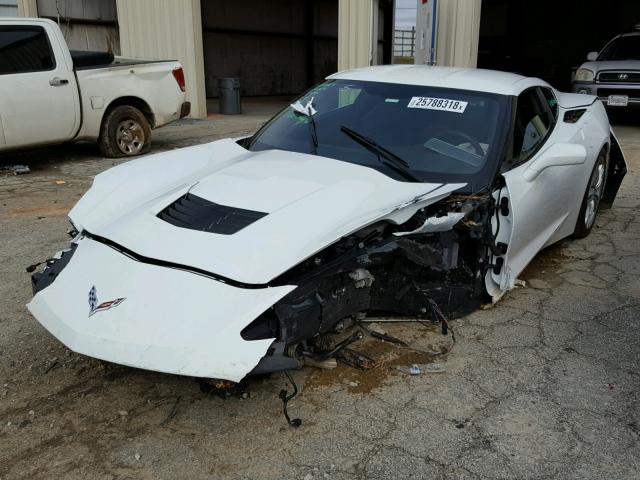 1G1YA2D76H5122971 - 2017 CHEVROLET CORVETTE S WHITE photo 2