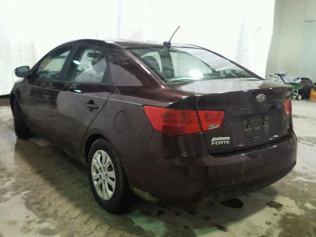 KNAFU4A27A5227211 - 2010 KIA FORTE EX RED photo 3