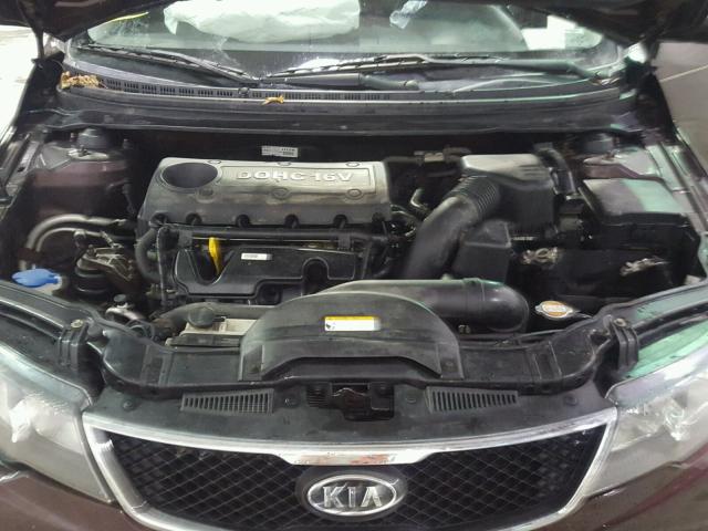 KNAFU4A27A5227211 - 2010 KIA FORTE EX RED photo 7