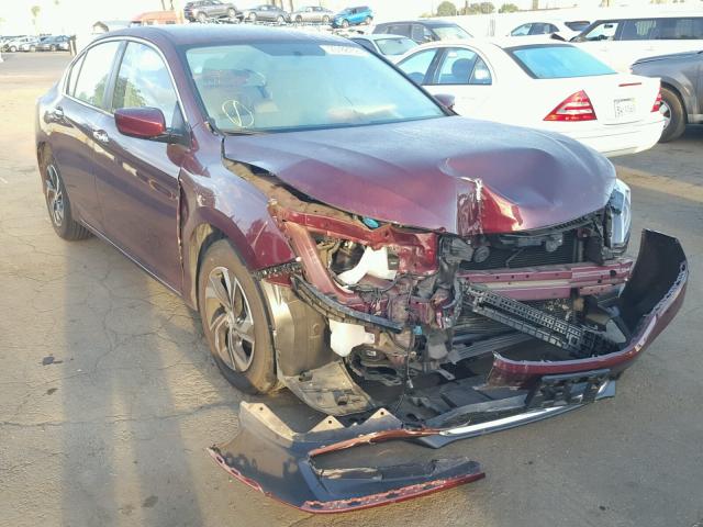 1HGCR2F30GA063685 - 2016 HONDA ACCORD LX BURGUNDY photo 1