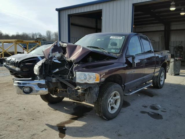 1D7HU18D94J260102 - 2004 DODGE RAM 1500 S MAROON photo 2