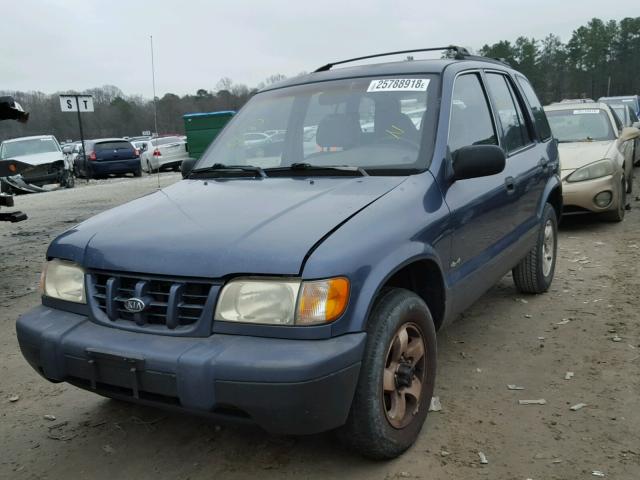 KNDJA723415064743 - 2001 KIA SPORTAGE BLUE photo 2