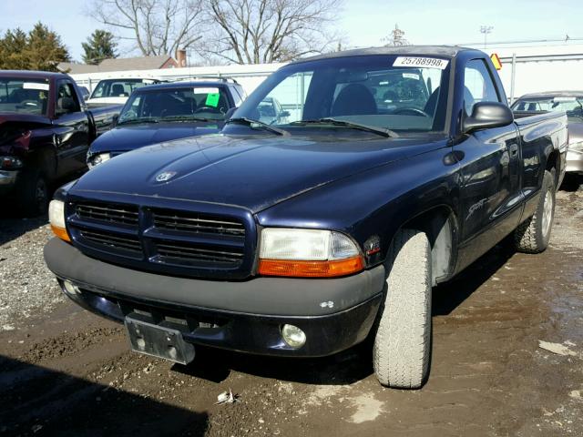 1B7FL26X9XS109556 - 1999 DODGE DAKOTA BLUE photo 2