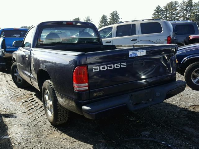 1B7FL26X9XS109556 - 1999 DODGE DAKOTA BLUE photo 3